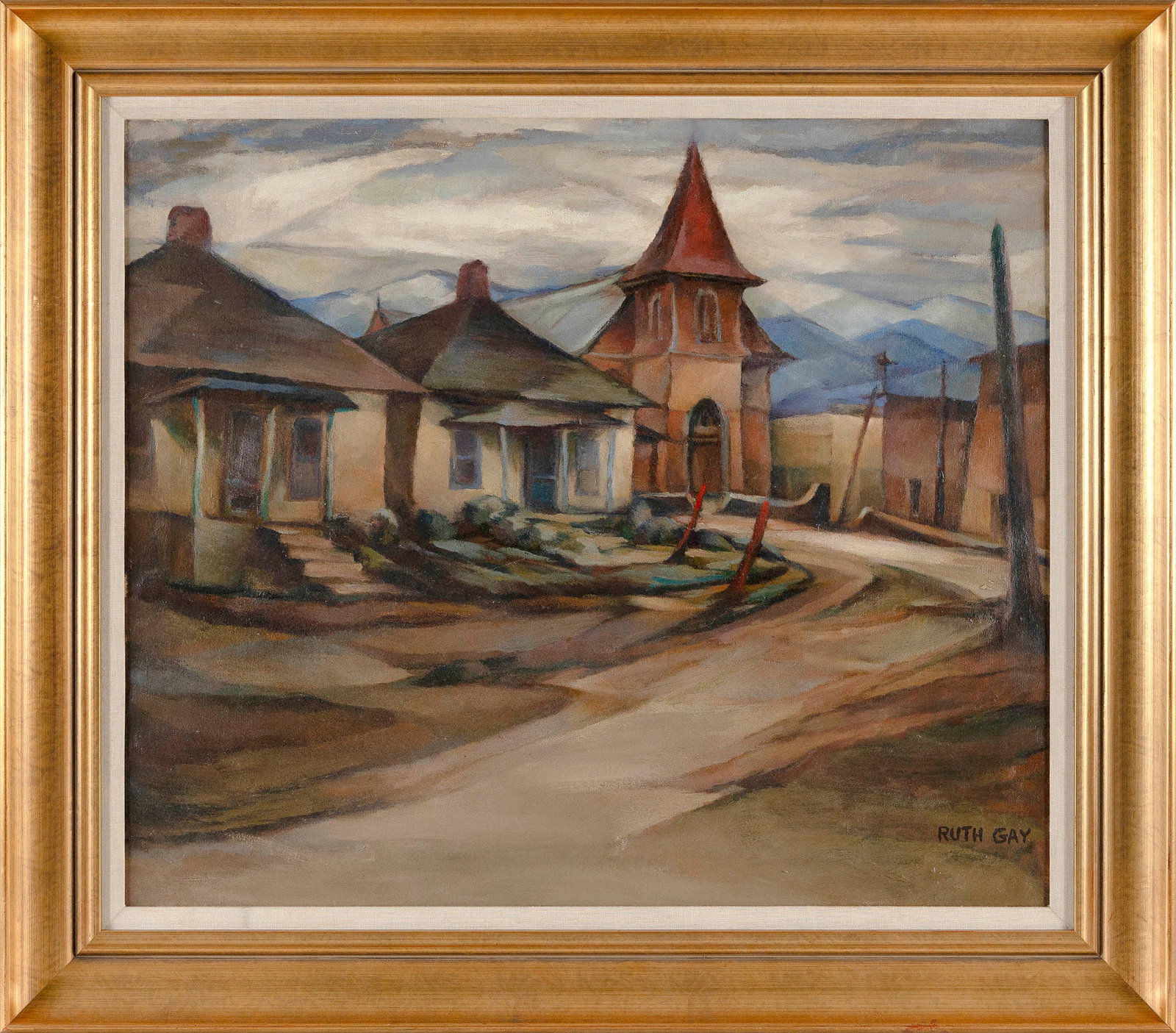 RUTH A. HAVEN GAY (New York, 1911-1992), Southwestern landscape., Oil on canvas, 24" x 28.5". Framed: RUTH A. HAVEN GAY New York, 1911-1992 Southwestern landscape. Signed lower right "Ruth Gay". Oil on canvas, 24" x 28.5". Framed 31" x 35".