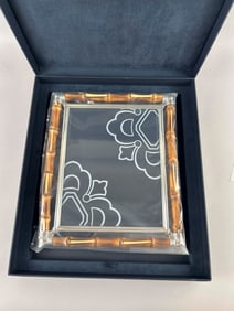 BUCCELLATI STERLING SILVER AND BAMBOO PICTURE FRAME Italy, Late 20th Century Height 12.5". Width