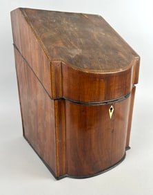 ENGLISH KNIFE BOX Early 19th Century Height 14.5". Width 9.75". Depth 10".