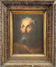 OLD MASTER-STYLE PORTRAIT OF A BEARDED MAN Continental Europe, Early to Mid-19th Century Oil on