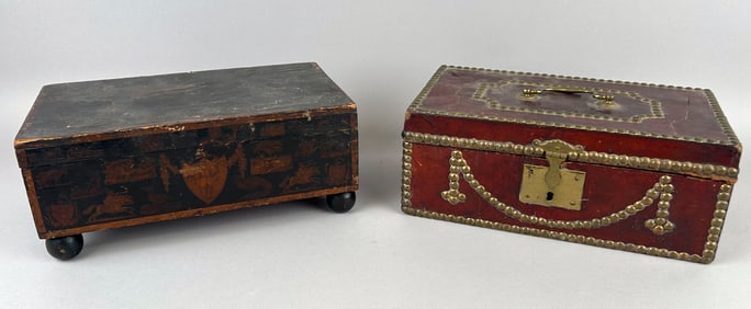 TWO BOXES 19th Century Lengths 12".