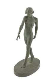 VIRGINIA MORRIS POLLACK (Virginia, 1898-1967), Standing nude., Painted plaster, height 16.5".