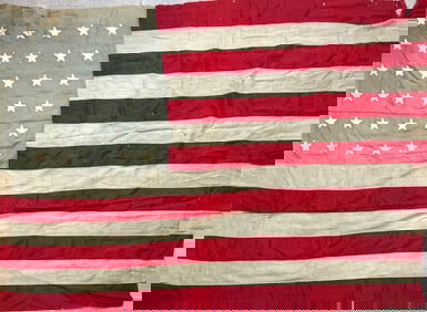 THIRTY-SIX STAR UNITED STATES FLAG Circa 1865 56" x 78".