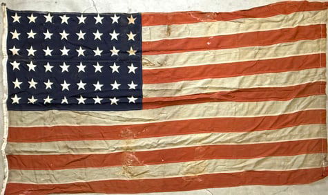 FORTY-EIGHT STAR UNITED STATES FLAG 20th Century 105" x 60".