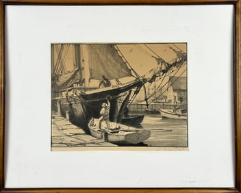 GORDON HOPE GRANT (New York/California/United Kingdom, 1875-1962), Two views of fishing boats:,