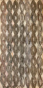 LARGE HOOKED RUG 20th Century 53" x 105".