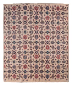 MAHAL DESIGN RUG: 8'2" X 9'9" 21st Century