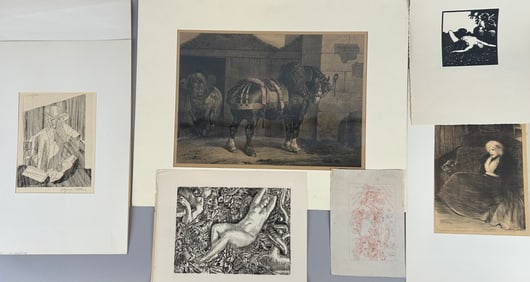 COLLECTION OF PRINTS 19th/20th Century Unframed.