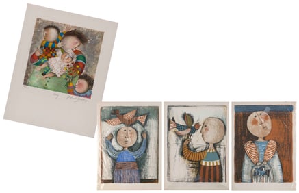 GRACIELA RODO BOULANGER (Bolivia/France, 1935-), Three color lithographs depicting children with