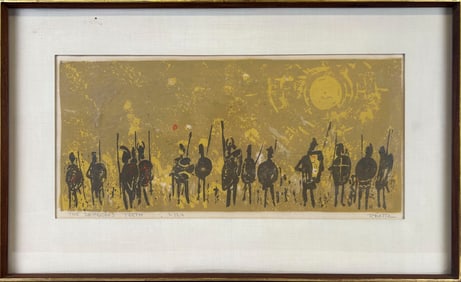 CARL RANTZ (Massachusetts/Florida, 1926-2020), "The Dragon's Teeth"., Color lithograph, 10.5" x