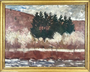 FRANCIS SCOTT BRADFORD (New York/Connecticut, 1898-1961), Landscape, likely the Housatonic Valley.,