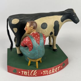 LEO R. SMITH (Minnesota, 1947-), "Milk Maker"., Three-dimensional mixed media, height 7.75". Width