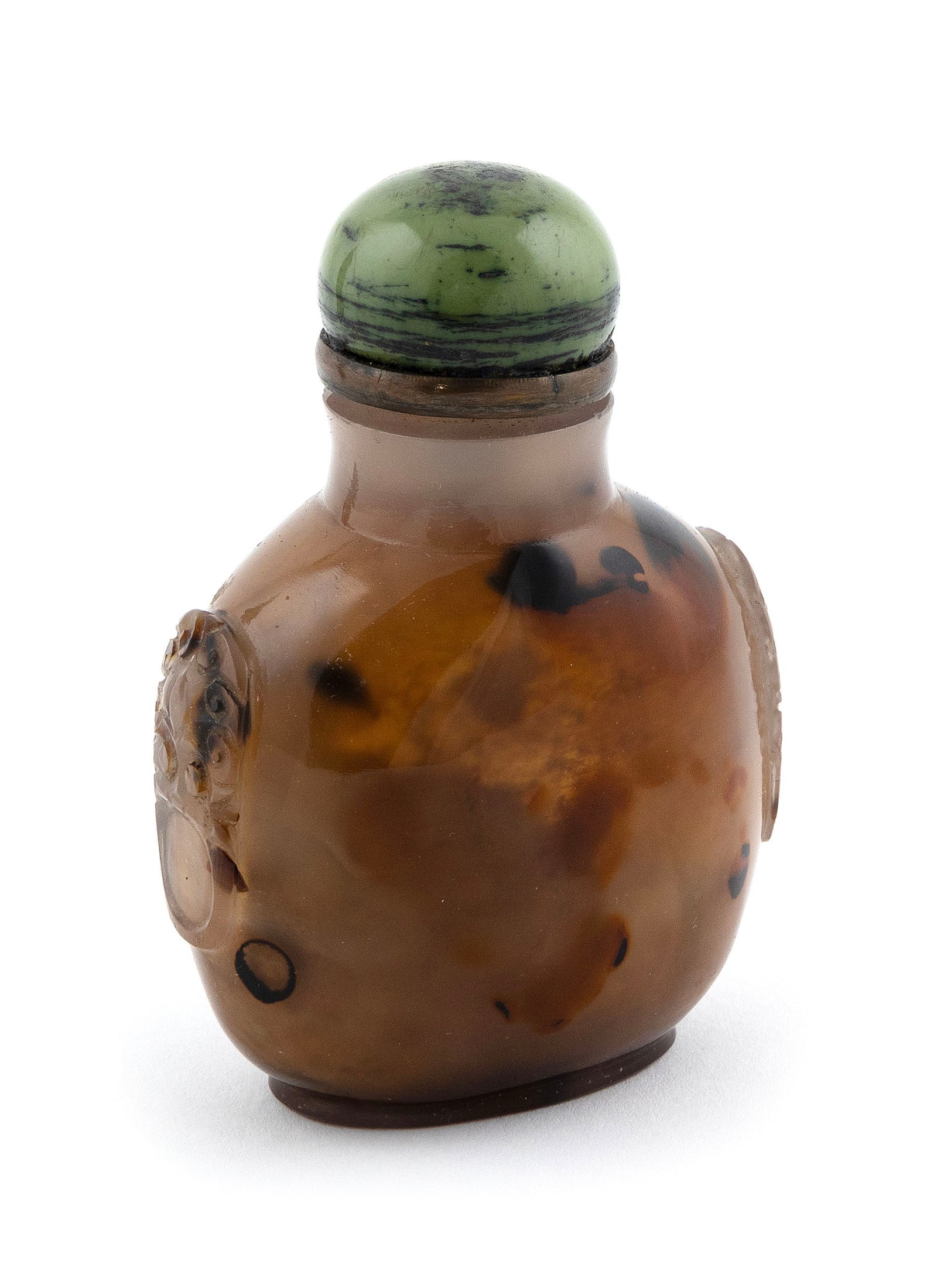 FLOATER AGATE SNUFF BOTTLE Late 19th/Early 20th Century Height 2.75". (1 of 4)