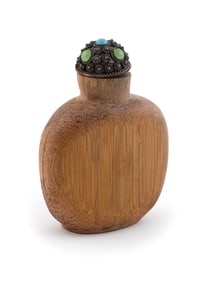 BAMBOO SNUFF BOTTLE Early 20th Century Height 2.5".