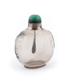CLEAR CRYSTAL SNUFF BOTTLE 19th Century Height 2.5".