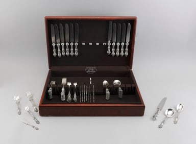 CASED ALVIN "OLD ORANGE BLOSSOM" STERLING SILVER SET 1902-1920