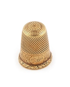 14KT YELLOW GOLD THIMBLE Approx. 2.57 total dwt.