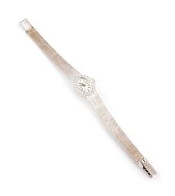 TISSOT 18KT WHITE GOLD AND DIAMOND WATCH Approx. 18.77 total dwt.