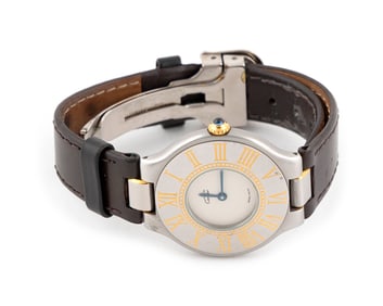 CARTIER MUST 21 STAINLESS STEEL WATCH Approx. 22.96 total dwt.