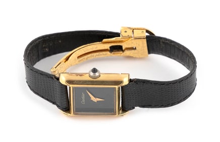 CARTIER 18KT GOLD PLATED WATCH