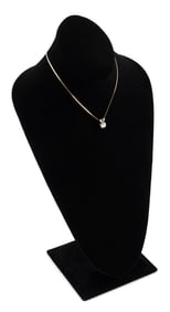 14KT YELLOW GOLD AND DIAMOND PENDANT ON CHAIN Approx. 3.66 total dwt.