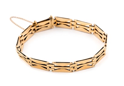 14KT YELLOW GOLD LINK BRACELET Approx. 6.88 total dwt.