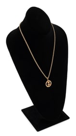 18KT YELLOW GOLD PENDANT ON CHAIN Pendant approx. 2.44 total dwt.
