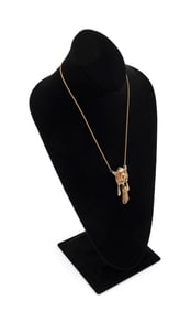 14KT YELLOW GOLD AND DIAMOND PENDANT ON CHAIN Approx. 12.08 total dwt.