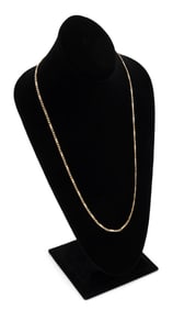 14KT YELLOW GOLD FIGARO CHAIN Approx. 13.31 total dwt.