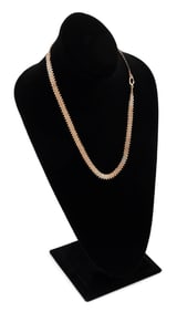 14KT YELLOW GOLD FLAT FANCY LINK CHAIN Approx. 9.25 total dwt.