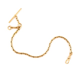 14KT YELLOW GOLD POCKET WATCH CABLE LINK CHAIN Approx. 7.90 total dwt.