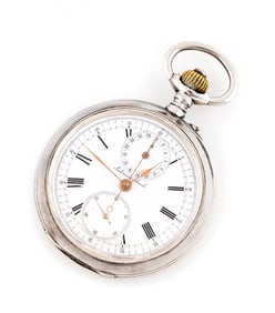 .800 SILVER CASED POCKET WATCH Approx. 64.10 total dwt.