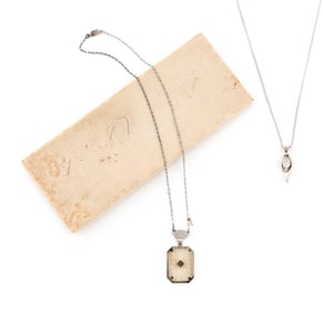 TWO STERLING SILVER PENDANTS