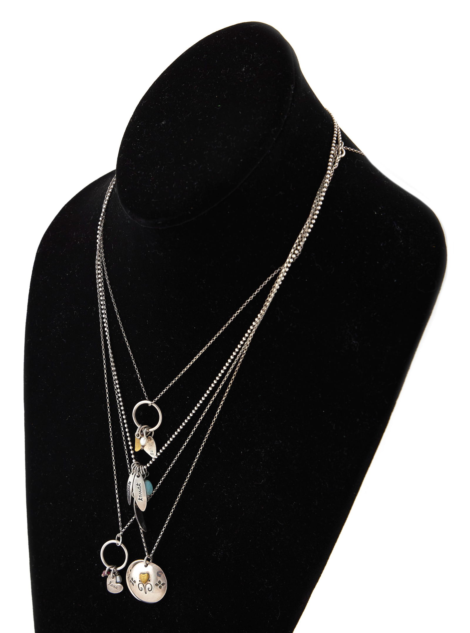 FOUR KIT HEATH STERLING SILVER, VERMEIL AND STONE NECKLACES Approx. 12.02 total dwt. (1 of 1)