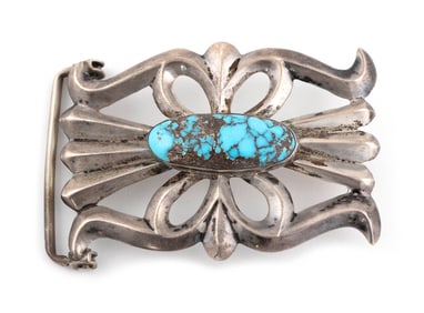 AMBROSE LINCOLN STERLING SILVER BELT BUCKLE Approx. 39.09 total dwt.