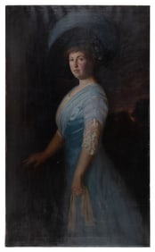 ARTHUR MERTON HAZARD (Massachusetts/California, 1872-1930), Three-quarter-length portrait of a woman