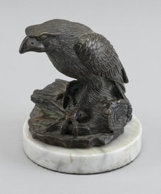 BRONZE HAWK Early 20th Century Height 6".