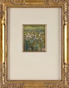 AMERICAN SCHOOL (20th Century,), Wildflowers., Oil, 5.25" x 4.75" sight. Framed 18.75" x 14.5".