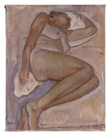 JOSEPH PETER GUALTIERI (Connecticut/Indiana, 1916-2015), Reclining nude., Oil on canvas, 28" x 22".