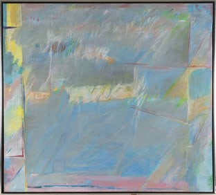 FRANCES KORNBLUTH (New York/Connecticut, 1920-2014), "Distant Garden #2"., Acrylic on linen, 36" x