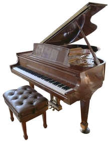 STEINWAY & SONS MODEL L BABY GRAND PIANO New York & Hamburg, Circa 2001 Length 70".