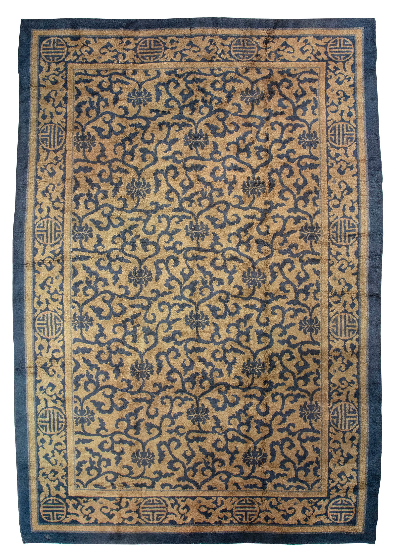 WESTERN CHINESE RUG: 9'3" X 13'4" First Half of the 20th Century (1 of 4)