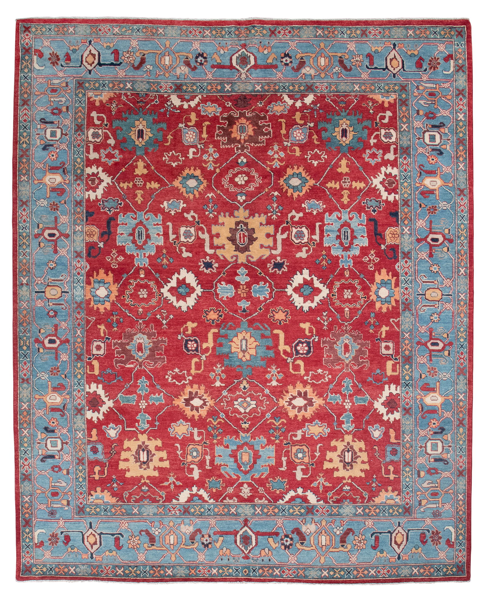 MAHAL DESIGN RUG: 7'10" X 9'7" 21st Century (1 of 1)