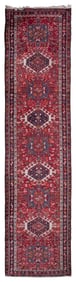 PERSIAN KARAJA RUNNER: 3'4" X 13'9" Mid-20th Century