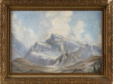 SYDNEY MORTIMER LAURENCE (New York/Alaska/California, 1865-1940), Mt. McKinley., Oil on board, 13" x