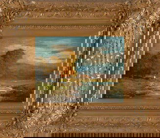 JULIAN WALBRIDGE RIX (California/Vermont, 1850-1903), Autumnal landscape., Oil on canvas, 6" x 8".