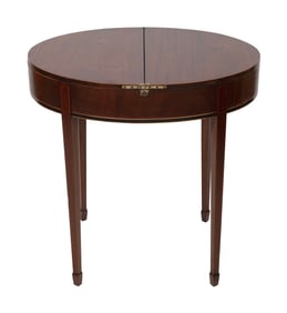 UNUSUAL FEDERAL WORK TABLE 19th Century Height 28". Width 27.75". Depth 21.5".