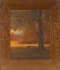 WILLIAM GURRY (Massachusetts, Late 19th/Early 20th Century), "Autumn Day Franklin Park, Boston