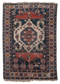 SEICHUR RUG: 3'9" X 4'9" Late 19th/Early 20th Century