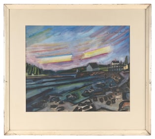 DE HIRSH MARGULES (New York/Romania, 1899-1965), "Thoroughfare Isle au Haut, Maine"., Watercolor,